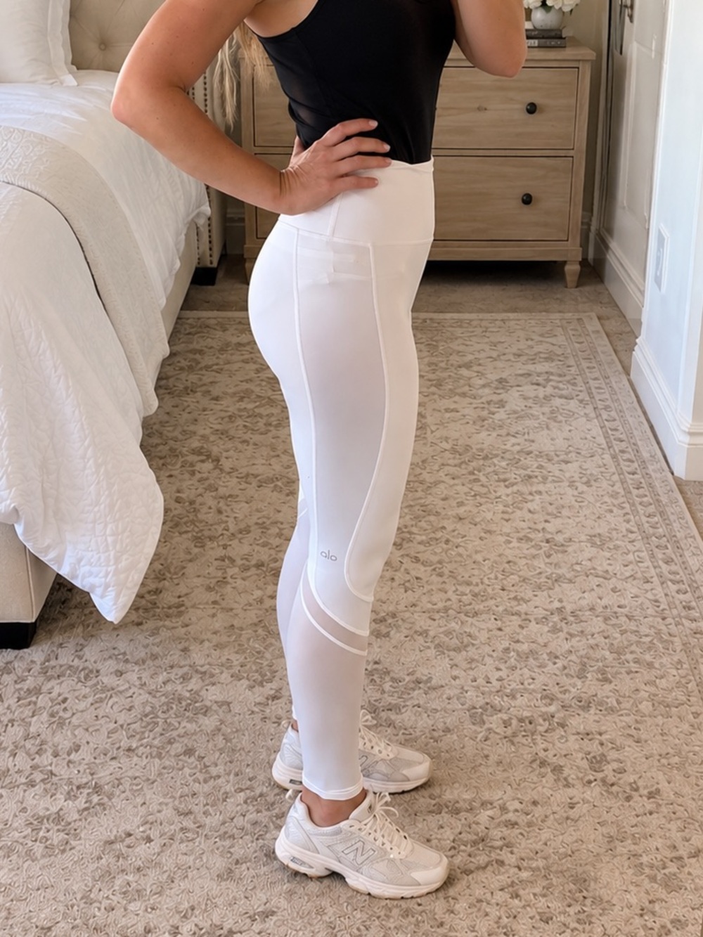 ALO Yoga High-Waist White Performance Leggings
